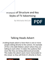 Analysis of Structure and Key Styles of TV