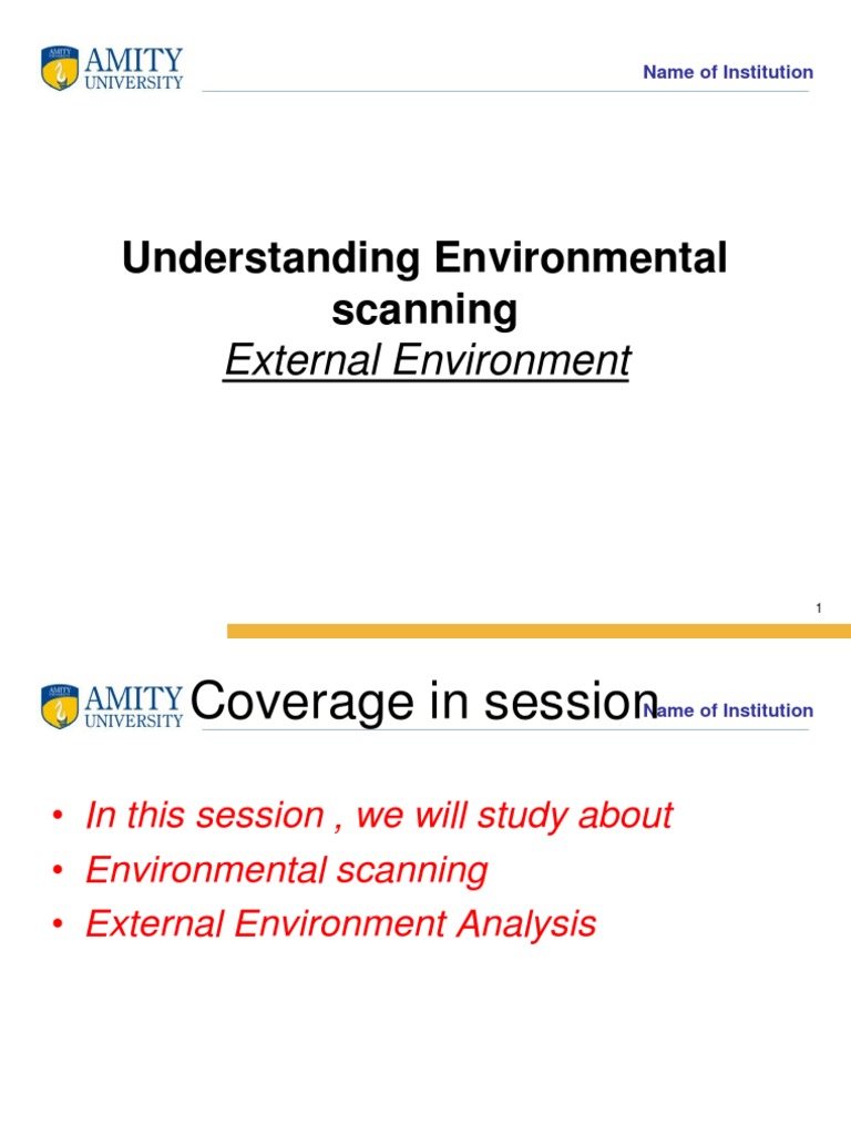 Understanding Environmental Scanning: External Environment | PDF ...