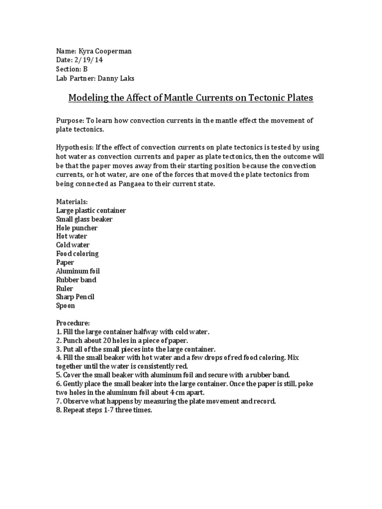 Convection Currents and Tectonic Movement | PDF | Plate Tectonics ...