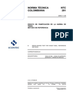 Ensayo panificación harina trigo método referencia NTC 291