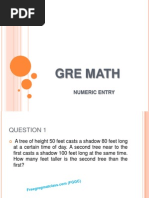 GRE Math Numeric Entry