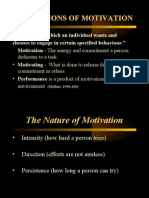 Definitions of Motivation