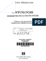 Martin Heidegger-Ontologie. Hermeneutica Facticitatii-Humanitas (2008)