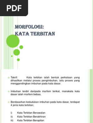 Kata Terbitan Pdf