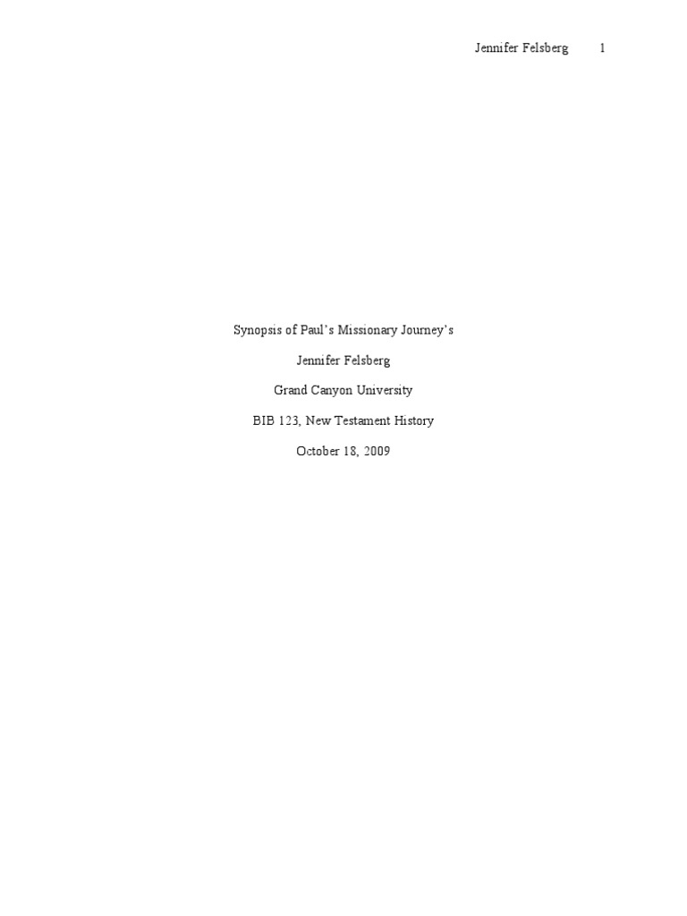 Paul's Missionary Journies | PDF | Barnabas | Paul The Apostle