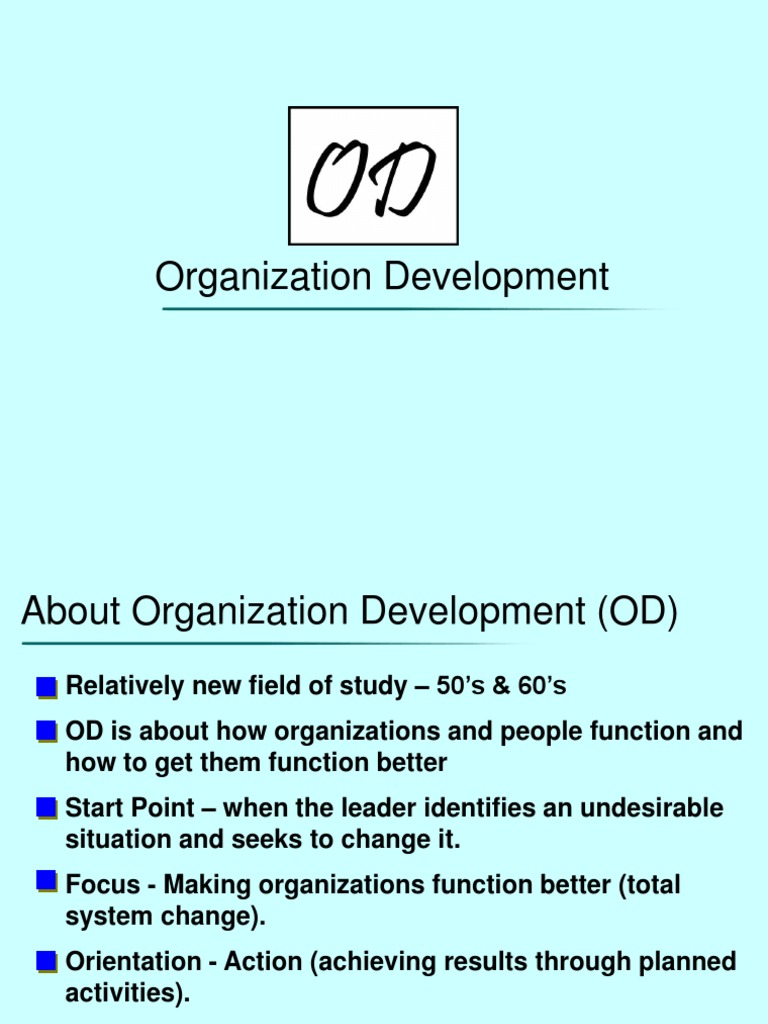 Od Theories | PDF | Organization Development | Team Building