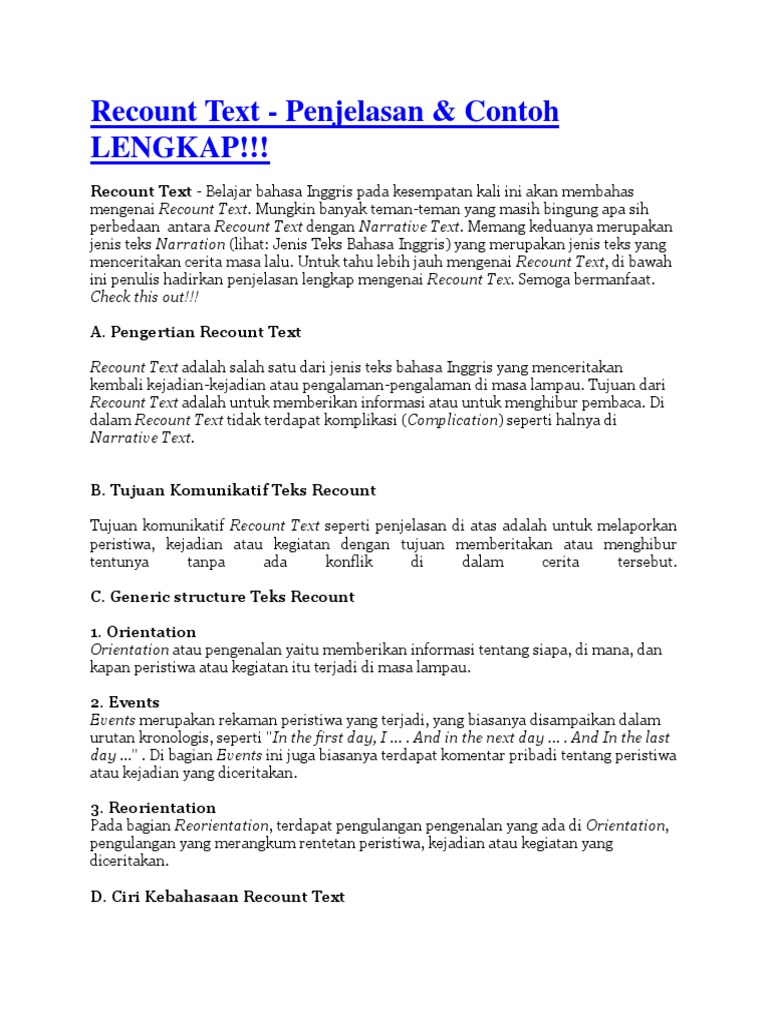 Recount Text