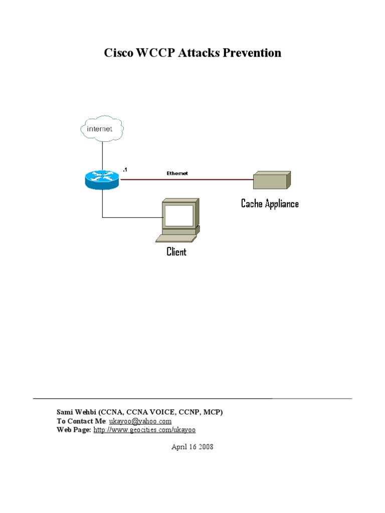 Preventing Cisco WCCP Attacks | PDF | Proxy Server | Router (Computing)