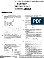 Eamcet 2006 Engineering Paper