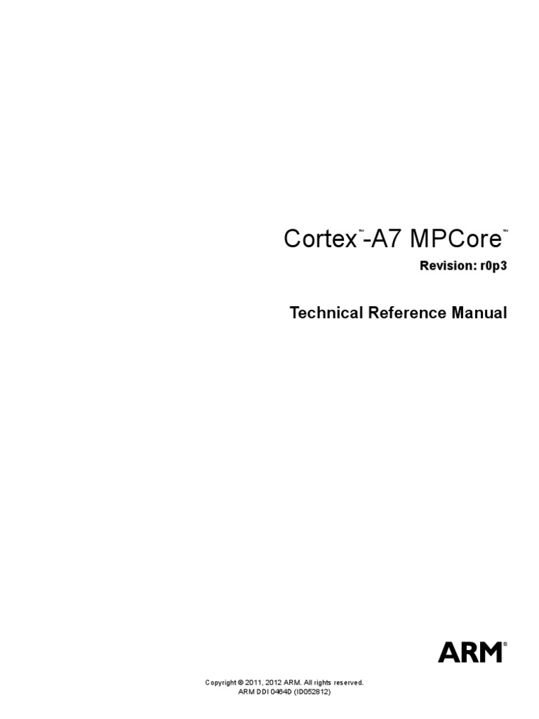 Cortex A7 | PDF | Cpu Cache | Arm Architecture