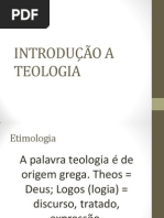 INTRODUÇÃO A TEOLOGIA