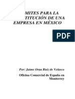 Tramites Constitucion Empresa MexicoDERECHO EMPRESARIAL