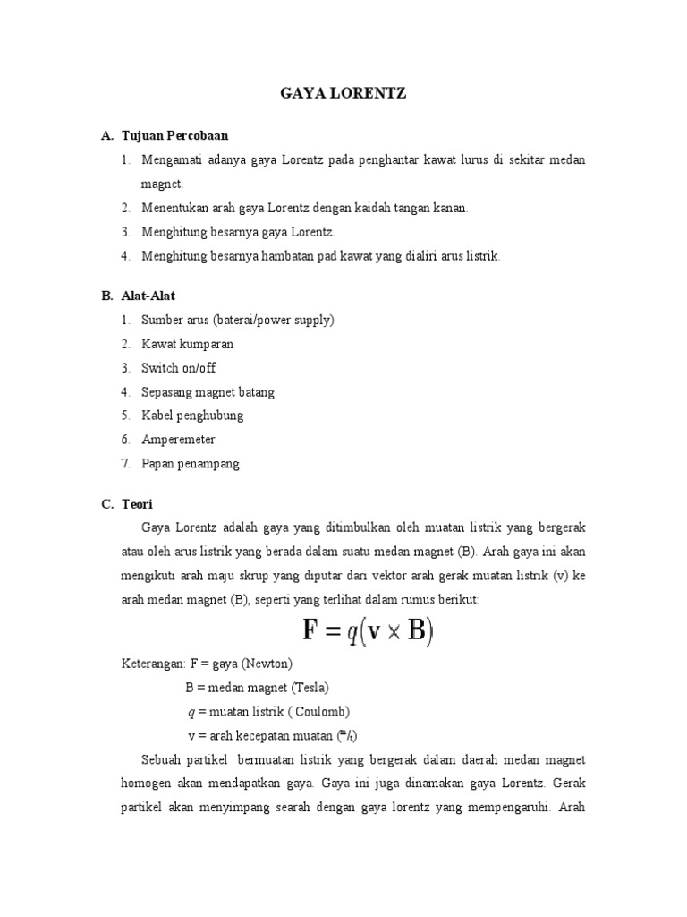 Lp Gaya Lorentz