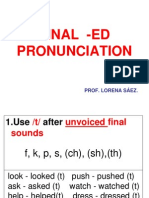 Final - Ed Pronunciation: Prof. Lorena Sáez