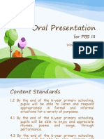 Oral Presentation: For Pbs Iii