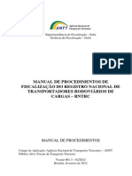 Manual de Fiscalização Do RNTRC Dos Fiscais Da ANTT