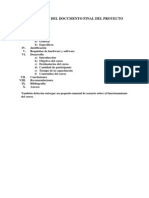 Estructura Del Documento Final Del Proyecto