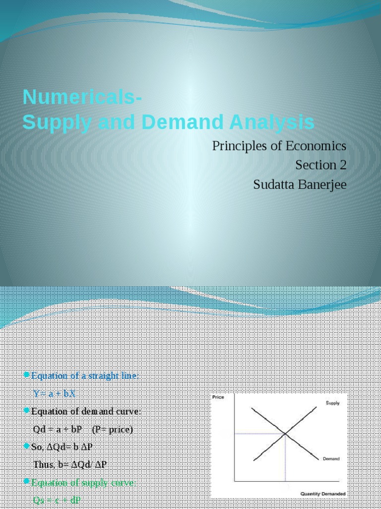 Supply and Demand Functions Analysis | PDF | Price Elasticity Of Demand ...