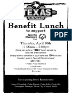 Texas Roadhouse Luncheon April 10, 2014