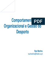 comportamento organizacional e gestão no desporto