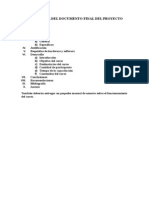 Estructura Del Documento Final Del Proyecto