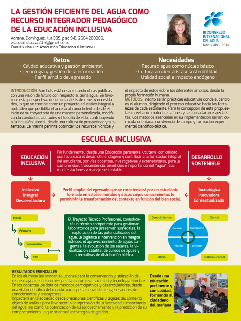 Poster Escuela Inclusiva | PDF | Plan de estudios | Agua