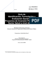 18599143 Guia de Proyectos de Inversion Publica Del Sector Salud a Nivel de Perfil