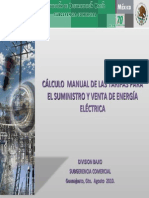 Taller Calculo Manual de Las Tarifas para El Suministro Venta de Energia Electrica
