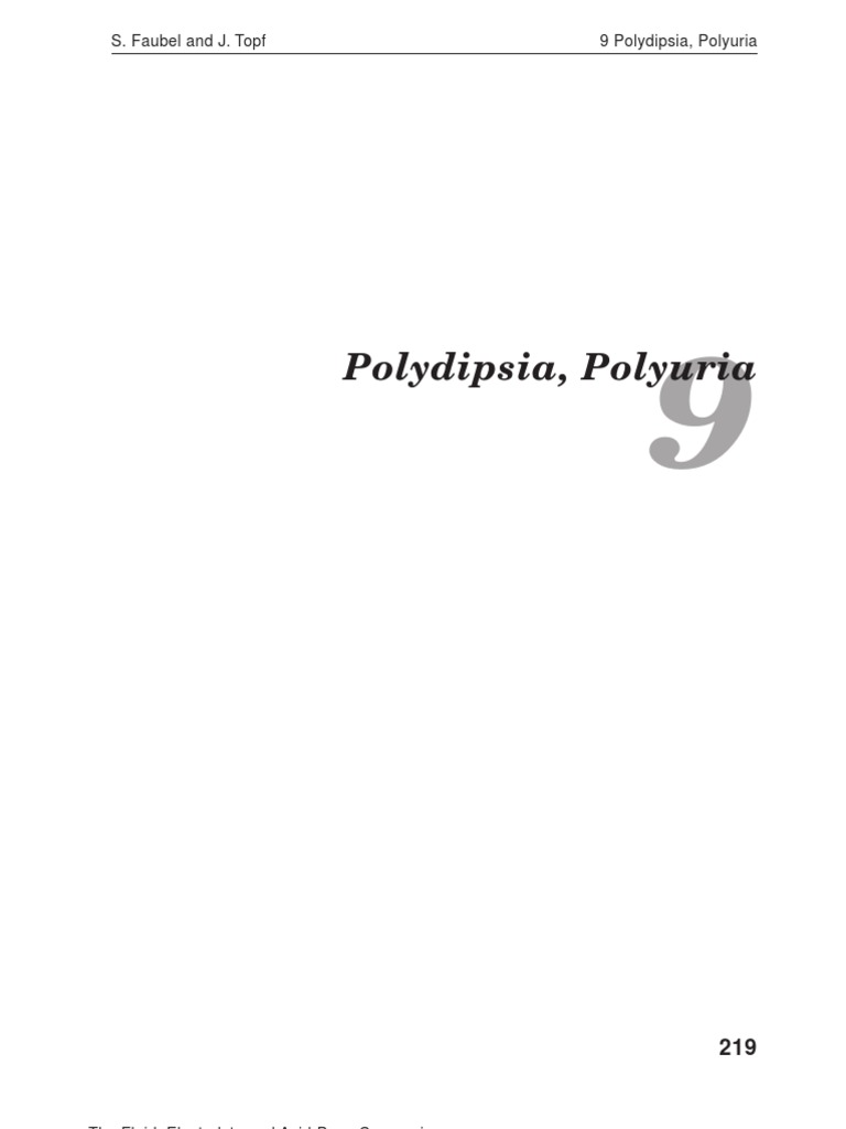 S. Faubel and J. Topf 9 Polydipsia, Polyuria | PDF | Animal Anatomy ...