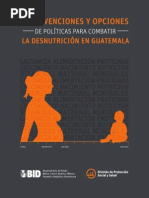 Intervenciones y Opciones de Políticas para Combatir la Desnutrición en Guatemala