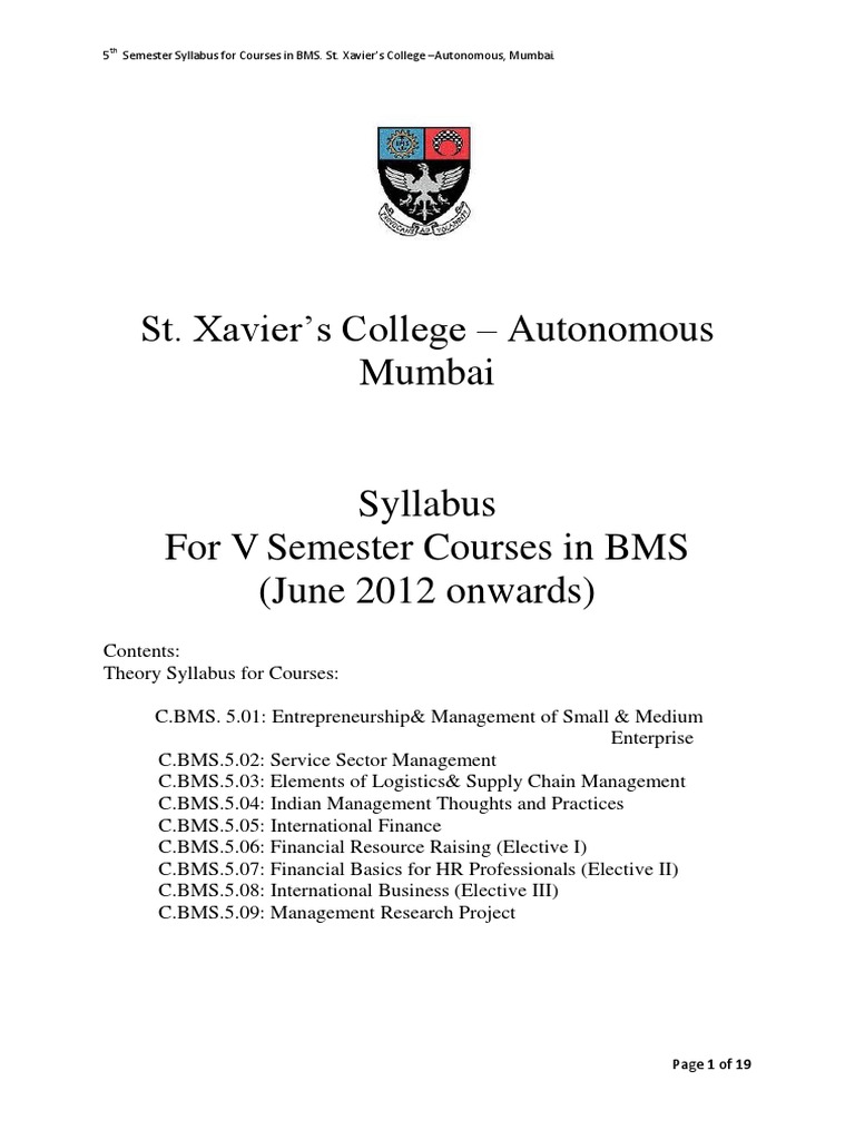 Bms Sem5 | PDF