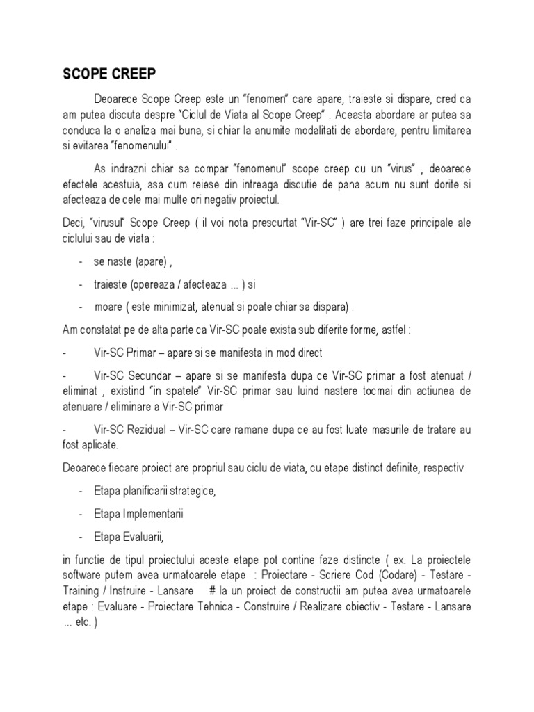 Scope Creep 1 | PDF