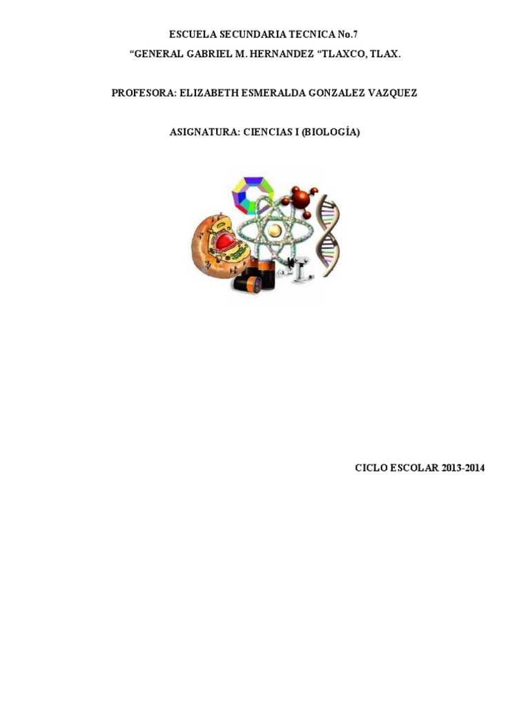 Hoja De Presentacion Biologia Ciencia Y Tecnologia Ciencia