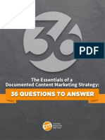 36 Questions To Answer: The Essentials of A Documented Content Marketing Strategy