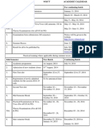 Academic Calendar