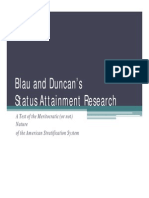 Blau Duncan Status Attainment Research Tests Meritocracy