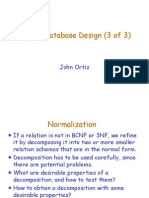 Logical Database Design (3 of 3) : John Ortiz