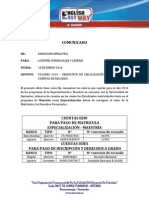 COMUNICADO DE LOS VALORES 2014 (ESPECIALIZACI+ôN - MAESTR+ìA) UDES PDF