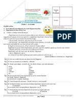 2008 Evaluare in Educatie Subiecte ROMANA Clasa7