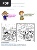 produção de texto - avaliação