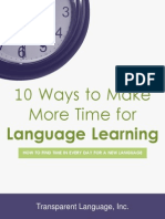 10 Ways To Make More Time For Language Learning PDF