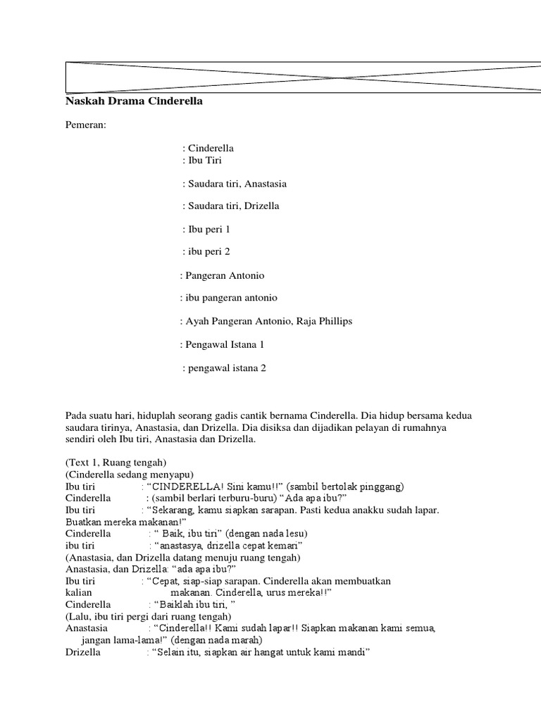Naskah Drama Cinderella PDF