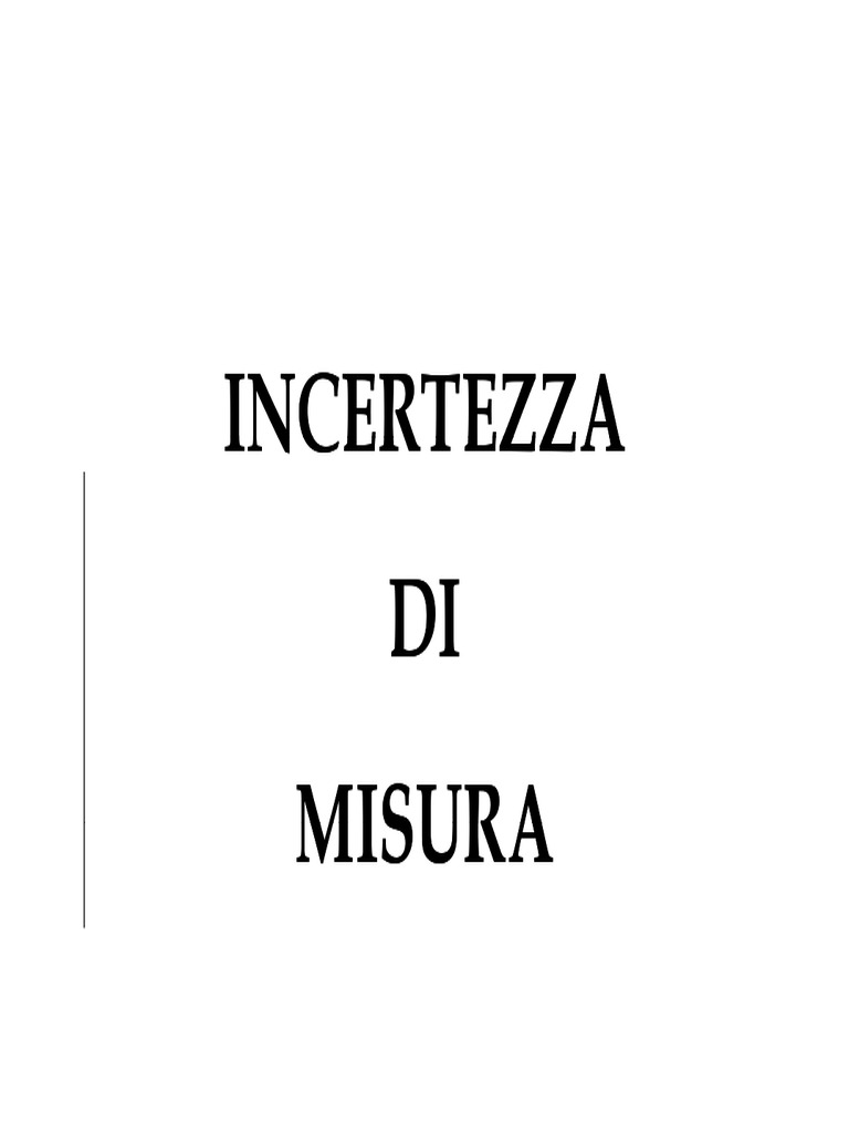 Incertezza Di Misura | PDF