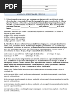 Avaliação 9º Ano Ciencias Abril