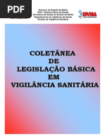 COLETÂNEA LEGISLAÇÃO BÁSICA E INSPEÇÃO SANITÁRIA
