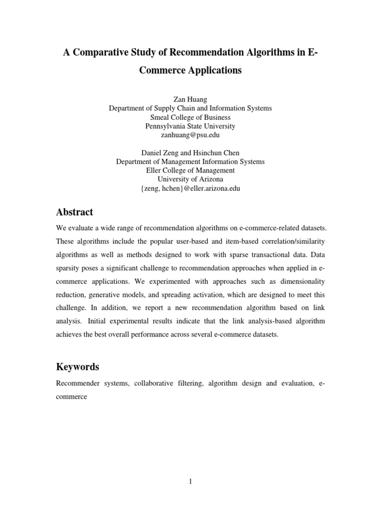 A Comparative Study of Recommendation Algorithms in E-Commerce ...
