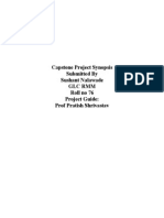 Capstone Project Synopsis Submitted by Sushant Nalawade GLC RMM Roll No 76 Project Guide: Prof Pratish Shrivastav