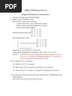 IERG 5300 Random Process Suggested Solution of Assignment 1