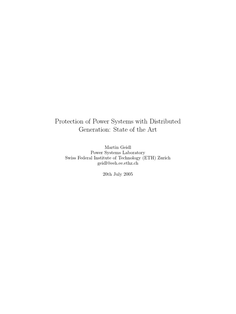 Protection of Distributed Generation Systems | PDF | Electric Power ...