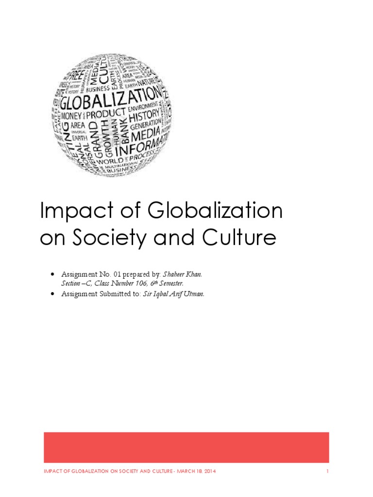 Globalization's Impact on Society and Culture | PDF | Globalization ...